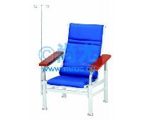 国产蓝色软垫休闲输液椅(L910*W680*H590mm) -点击放大