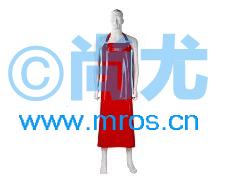 美国红色挂脖式抗菌围裙(L1000*W900*H0.3mm) -查看详细