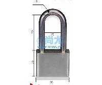 国产不锈钢方形挂锁(锁钩高49mm) -点击放大